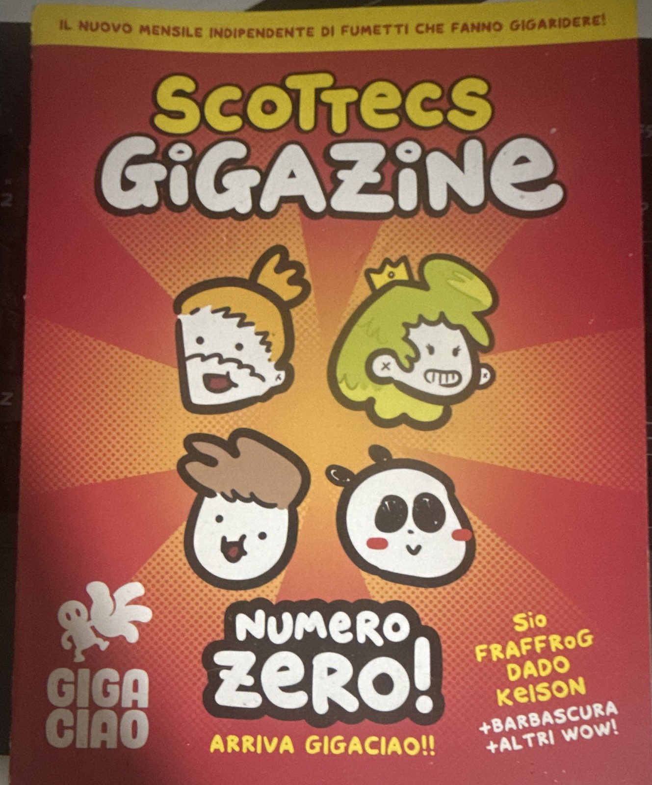 Gigaciao Scottecs Gigazine Numero Zero fumetto a colori Sio Frafrog 2023