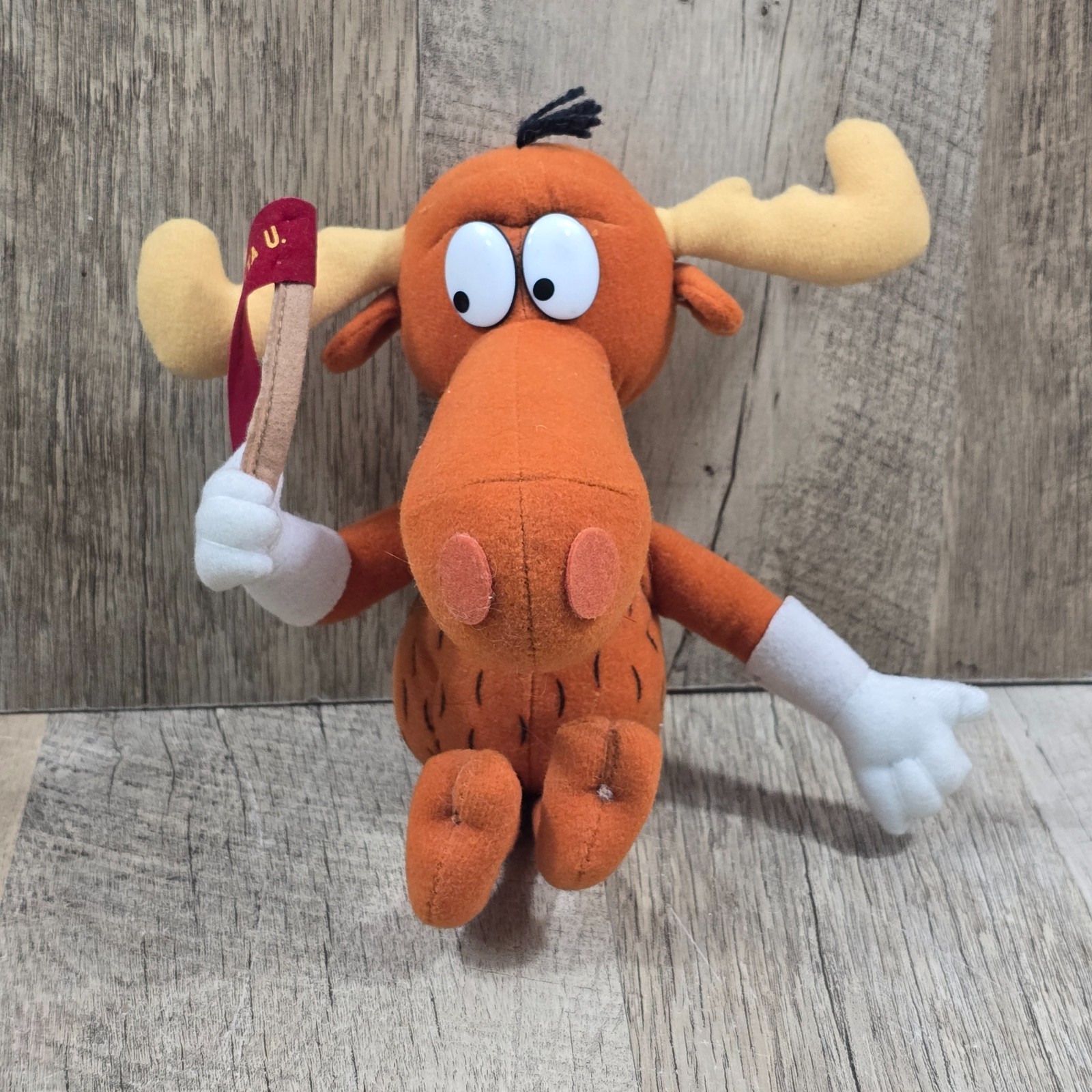 Peluche pupazzo Rocky & Bullwinkle Alce - 1999 Stuffins vintage VHTF peluche 