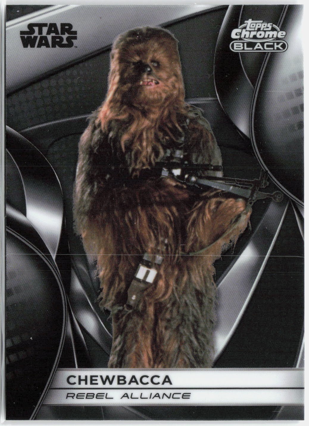 2025 Topps Star Wars Avamposto contrabbandieri - Base Cromata Nera #CB-2 Chewbacca