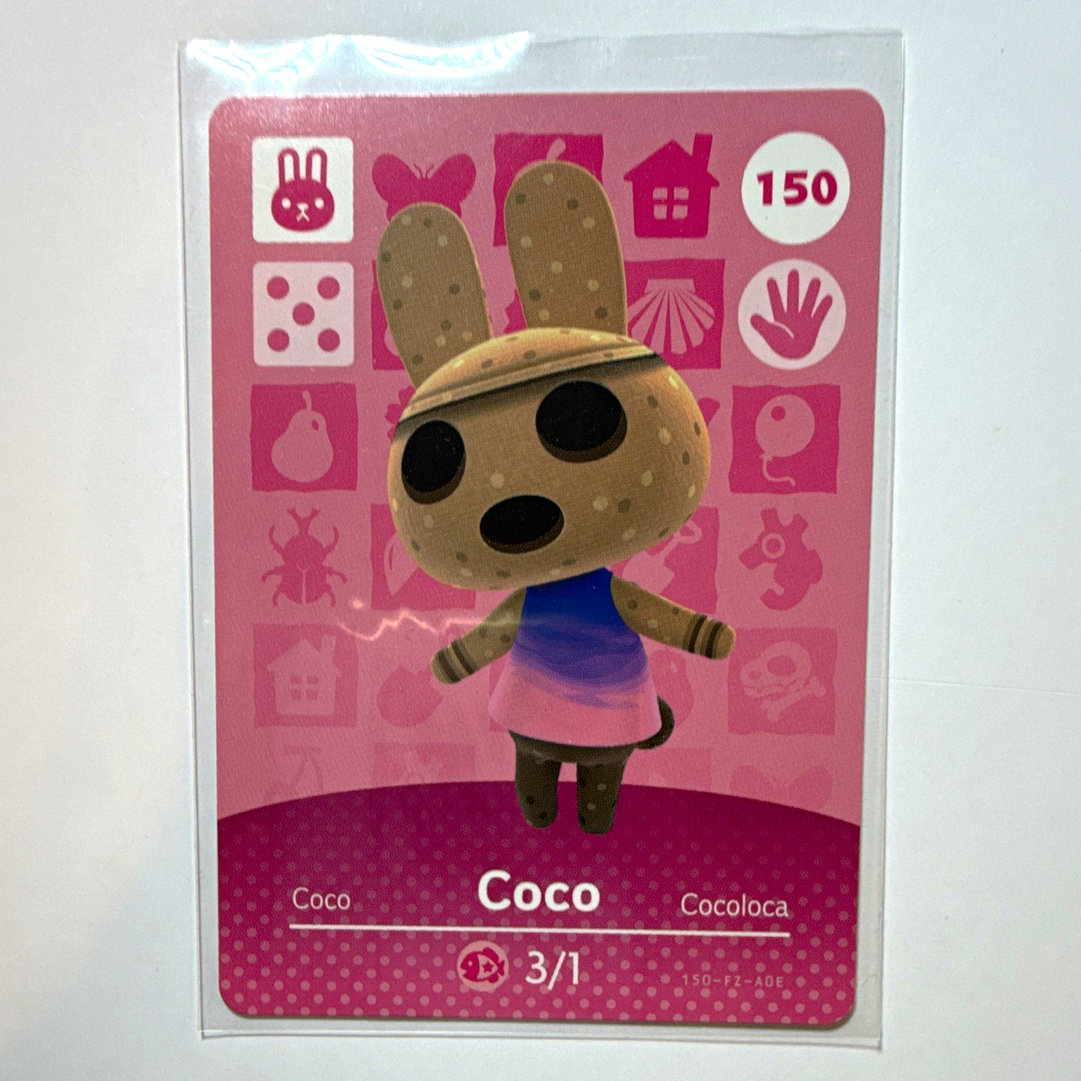 Coco Animal Crossing Trading Card #150 2016 inglese Nintendo amiibo