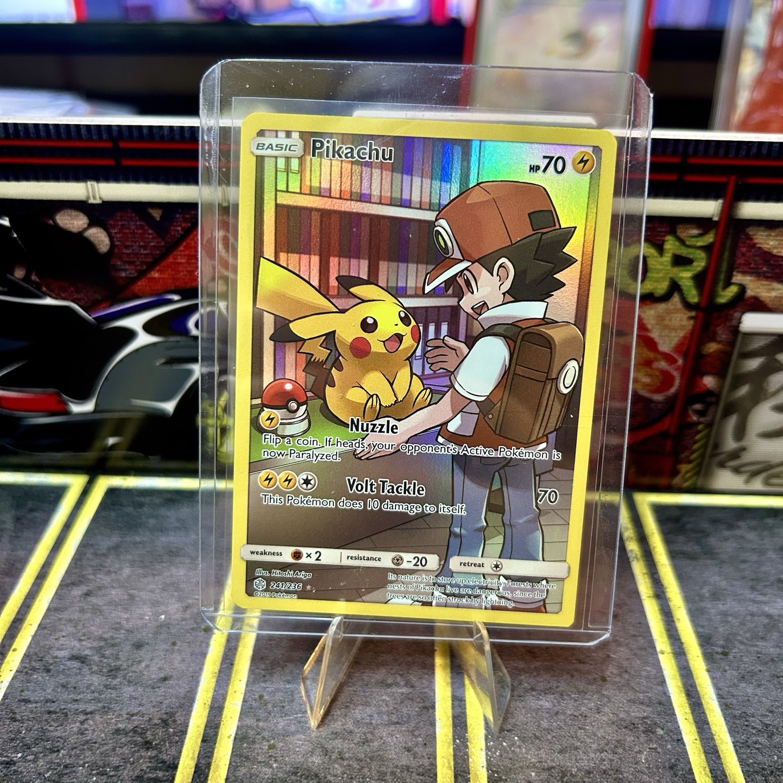 Pokémon Pikachu 241/236 Eclissi Cosmica Segreta Rara Carta Personaggio Full Art