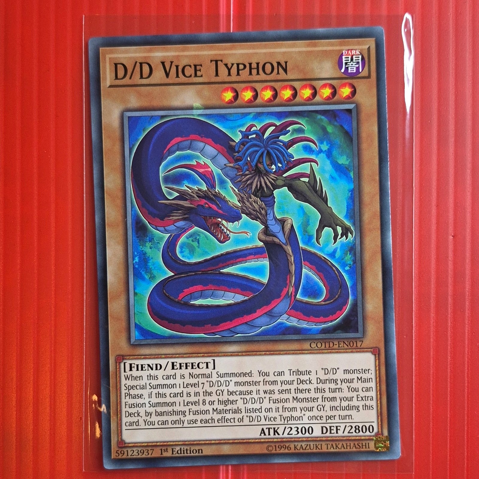 Yu-Gi-Oh! D/D Vice Typhon COTD-EN017 Code of Duelist Secret Holo 1st Edition
