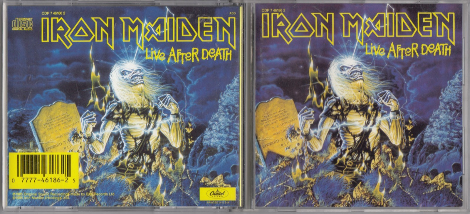 Iron Maiden – Live After Death CD 1985 CAPITOL CDP 7461862 EARLY PRESS