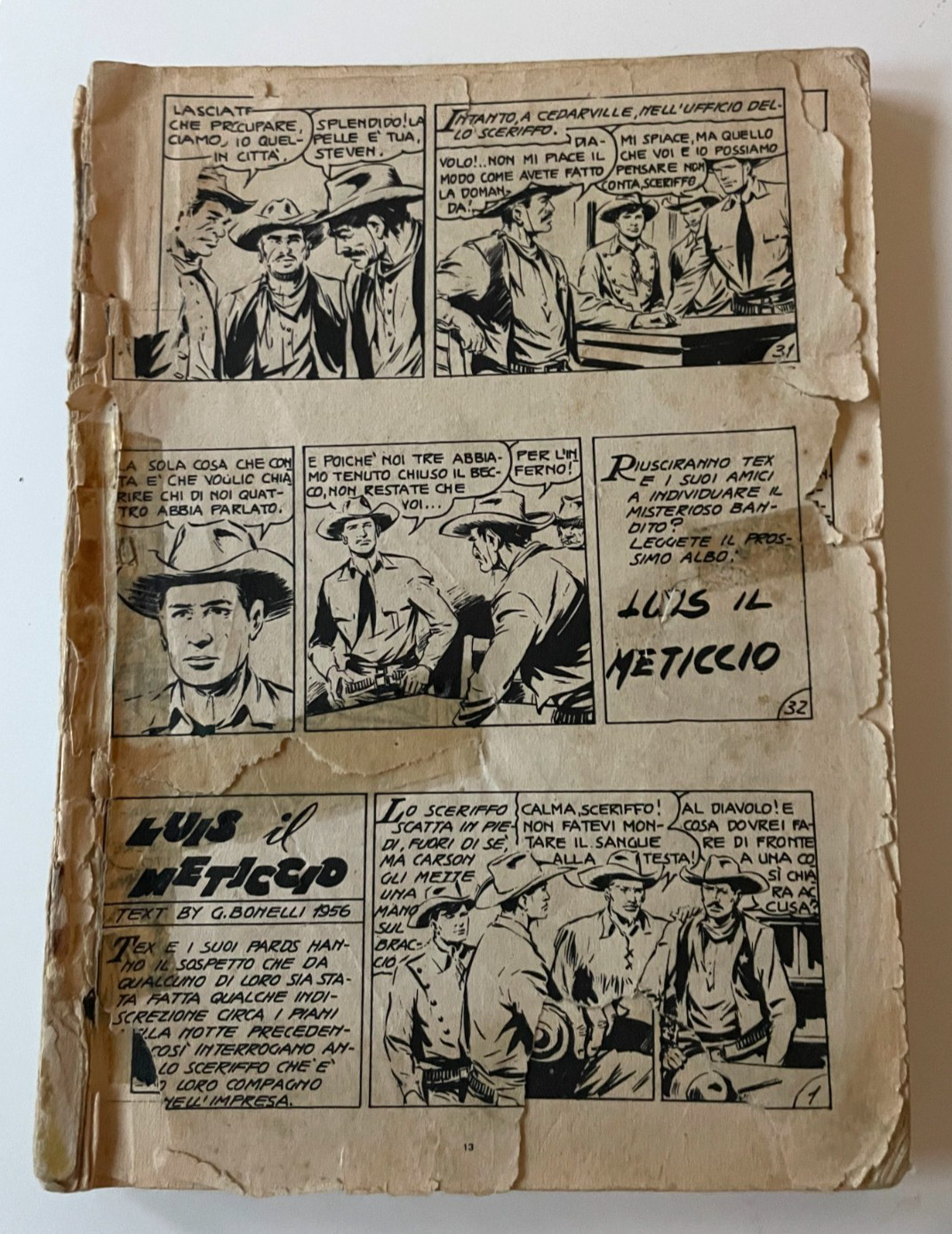TEX N. 23 ORIGINALE AUT. 478 SERIE 1/29 SPILLATO NON CENSURATO