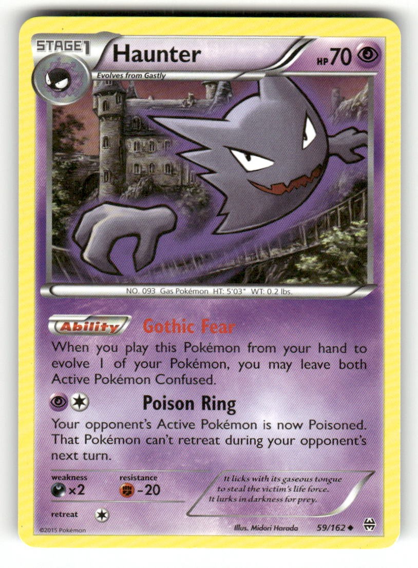 Haunter 59/162 Pokemon sfondato non comune Midori Harada giocato moderatamente