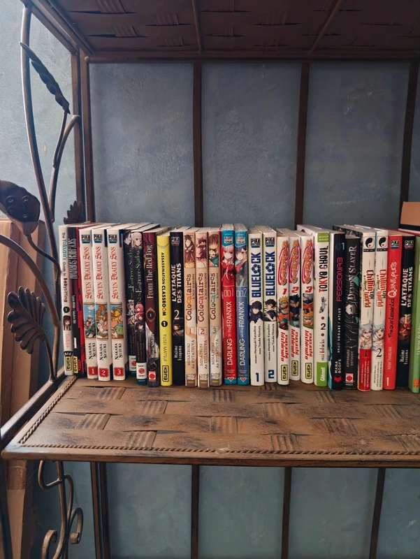 lot 26 mangas naruto demon slayer blue lock l'attaque des titans seven deadly sins