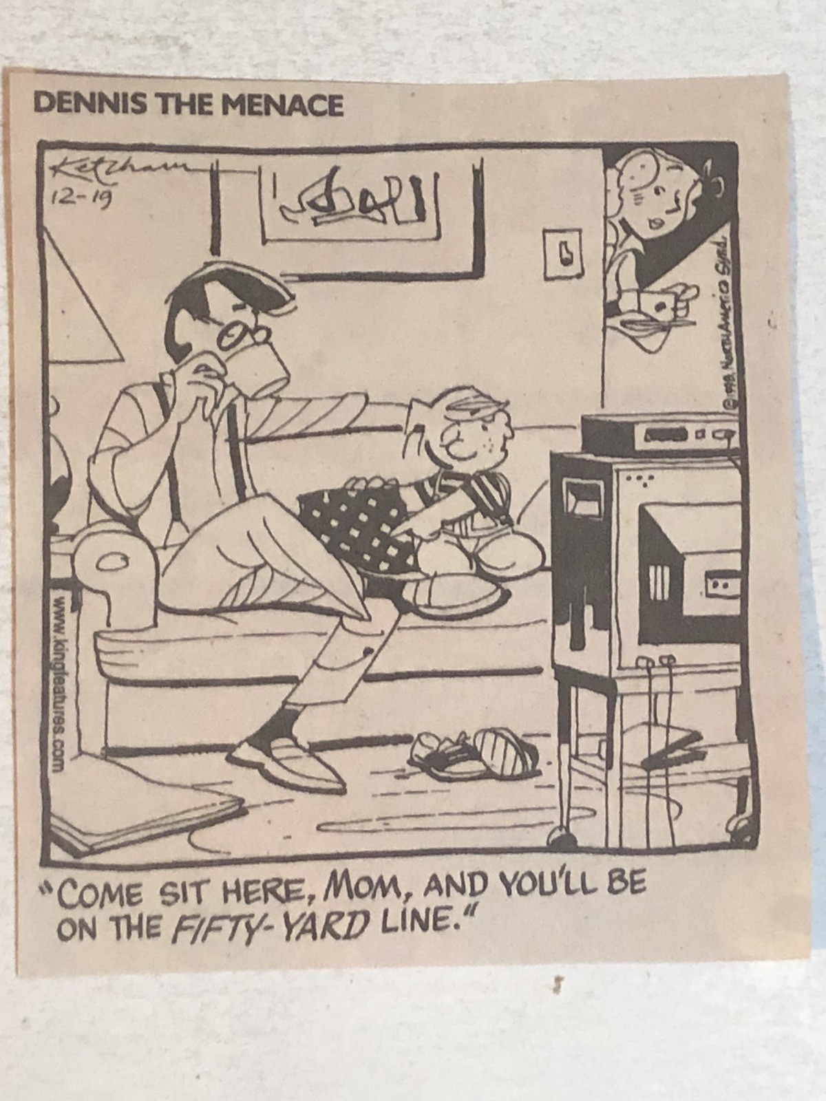 Dennis La Minaccia 1998 Giornale Vintage Fumetto Striscia Funnies Cs3