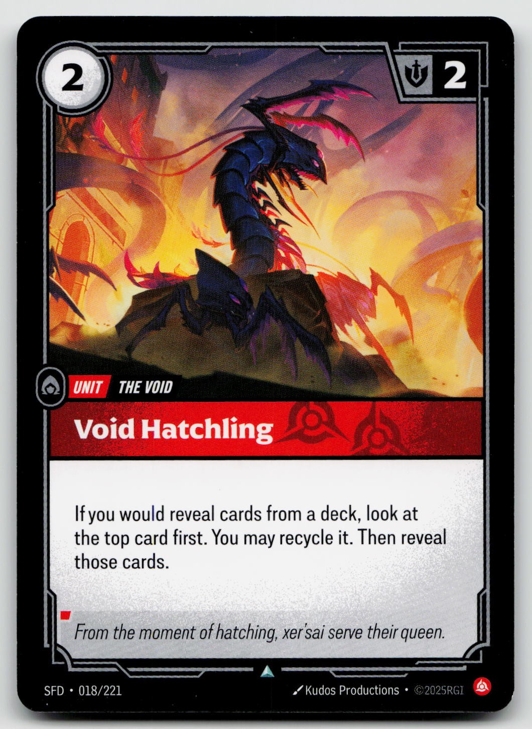 Void Hatchling 018/221 Spiritforged non comune rilegato quasi nuovo