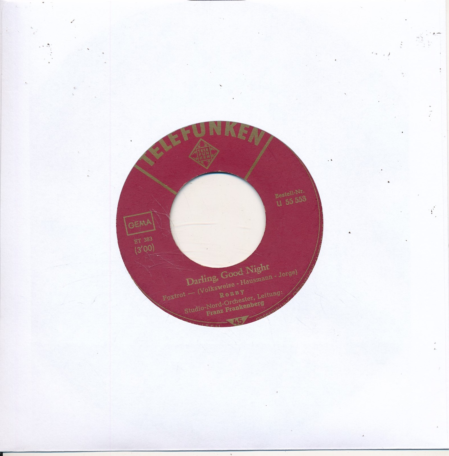 Darling, Good Night - Ronny - LC Single 7" Vinyl 231/10