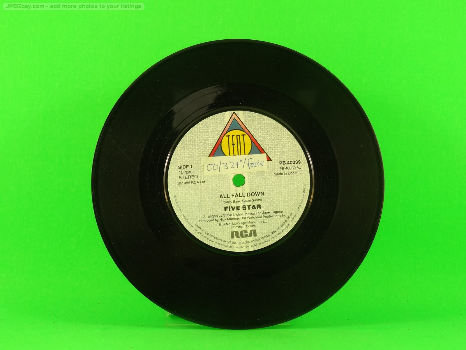 FIVE STAR ALL FALL DOWN (plain sleeve) (2) (137) 7" TENT