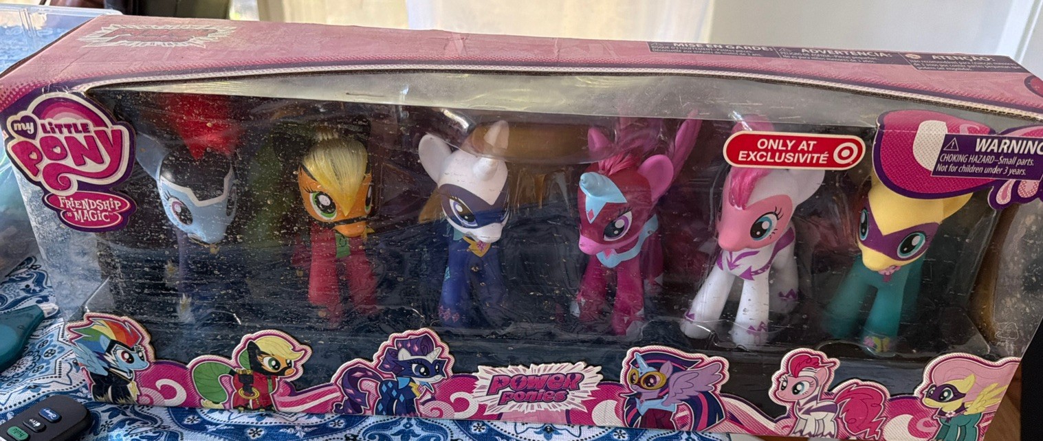My Little Pony Friendship is Magic Confezione da 6 Power Ponies Bersaglio Esclusivo Nuovo-