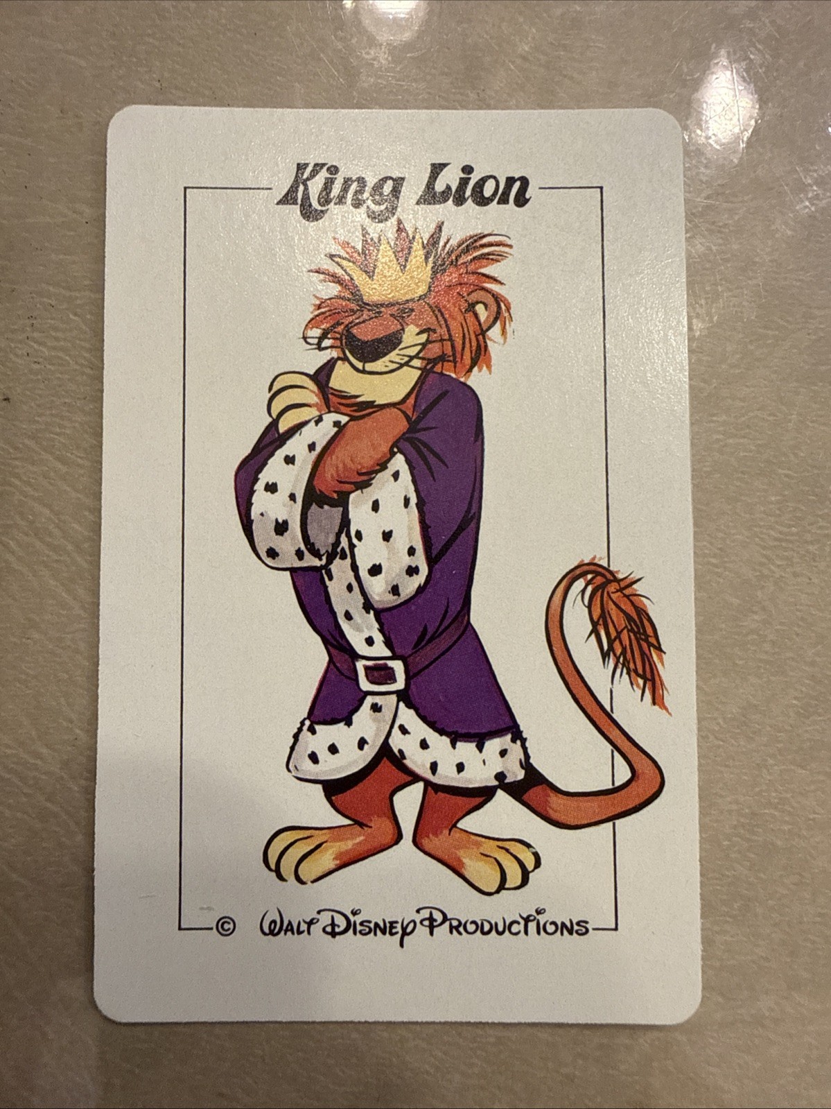 MALEFICA VECCHIA STREGA GIOCO DI CARTE RE LEONE Vintage Walt Disney Produzioni