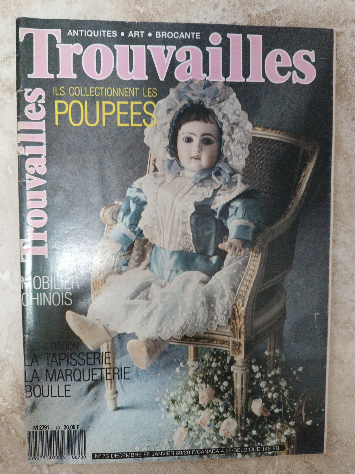 Rivista MAGAZINE Trouvailles73 Decembre 88 Janvier Collectionnent LES Poupees St