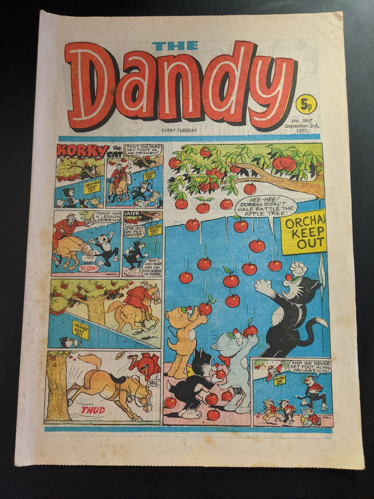 Dandy Comic No 1867 September 3rd 1977.