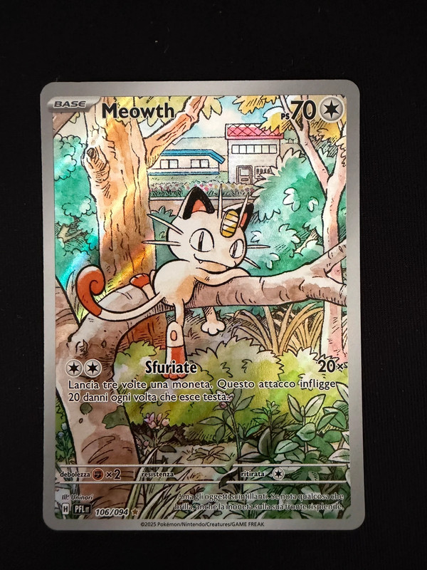Pokémon Tcg Meowth ar del set ita fiamme spettrali - PFL 106/94