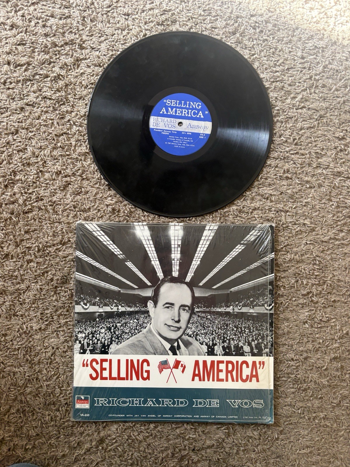 Selling America Richard De Vos Vinyl Record Vintage