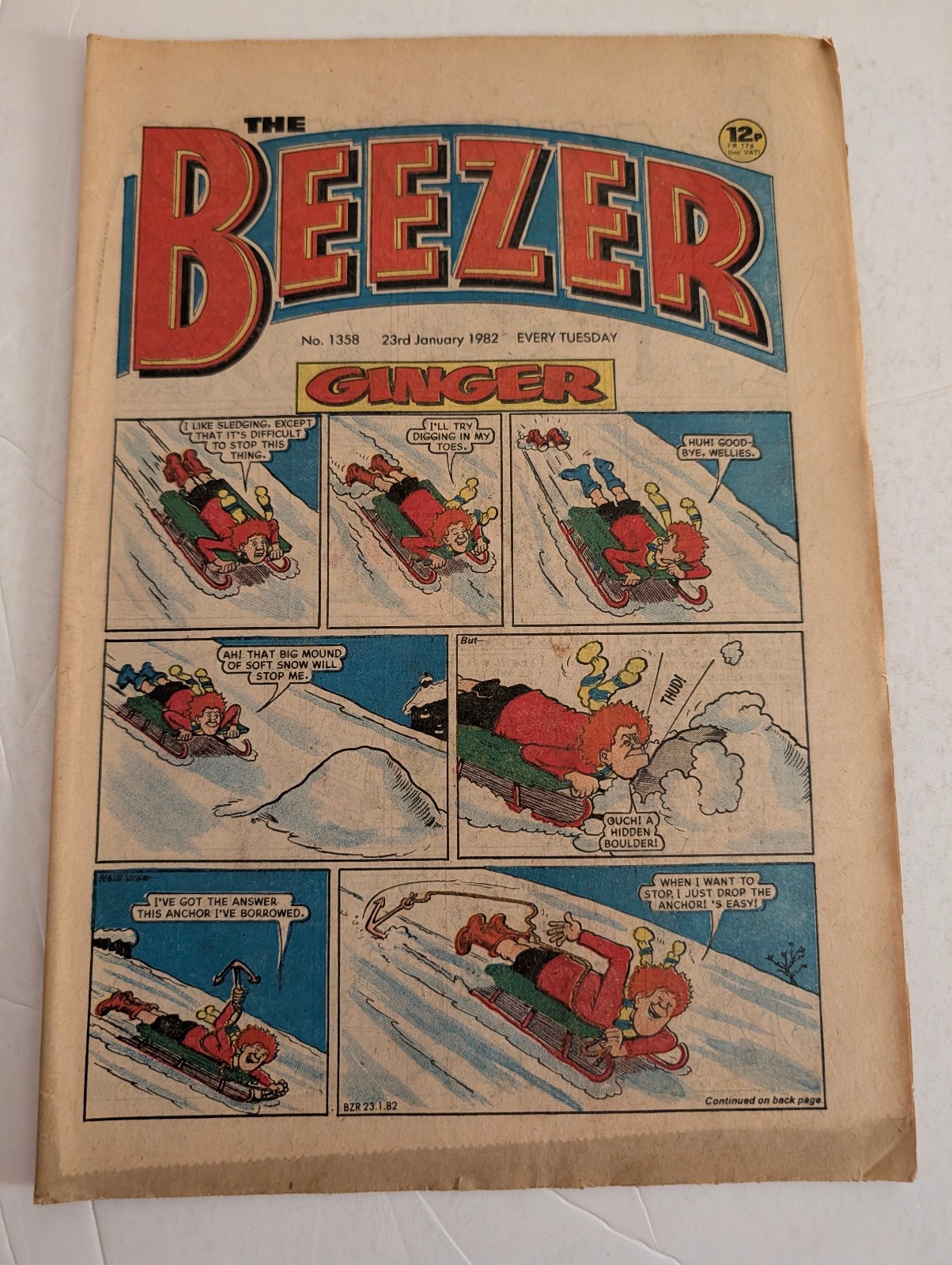 The Beezer Comic No 1358, January 23rd 1982.