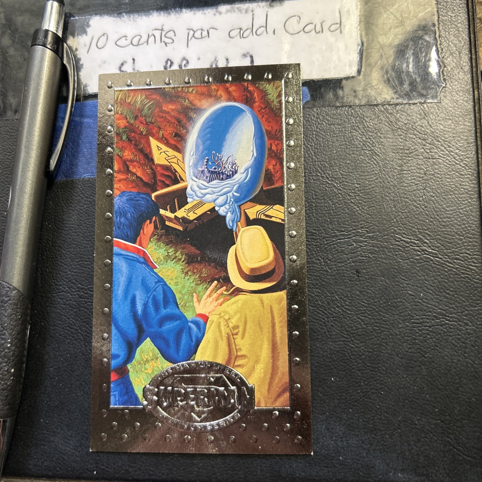 foil Superman Man Of Steel Oversize Platinum 1994 Skybox #10 Jonathan Kent