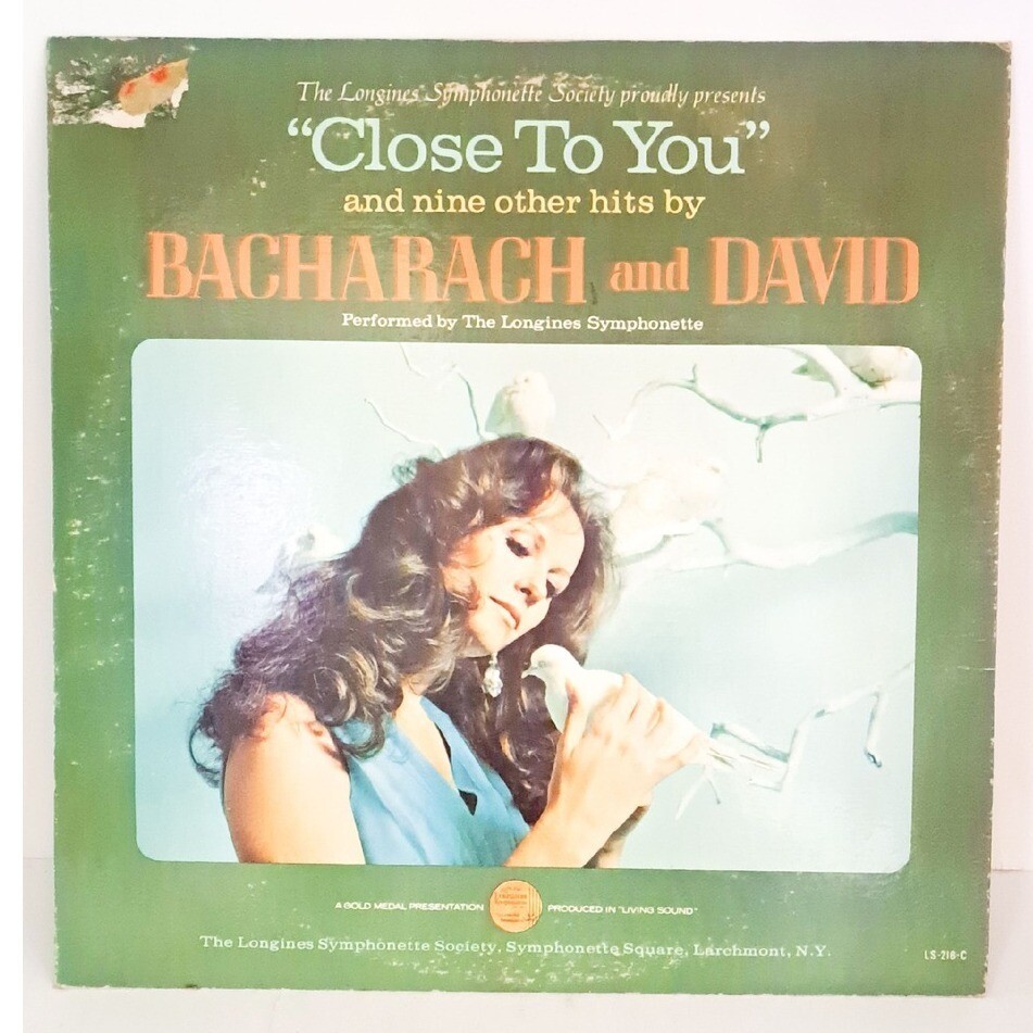 Longines Symphonette Close To You Bacharach & David Vinyl Record LP