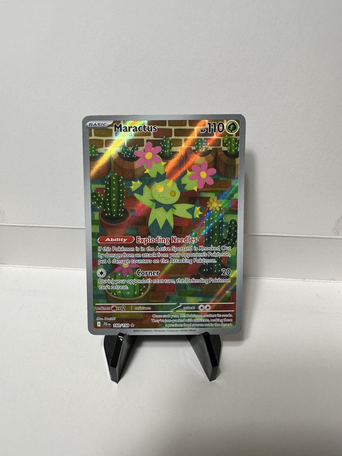 Pokemon - Maractus - Illustrazione Rara - 160/159 - Viaggio Insieme - NM