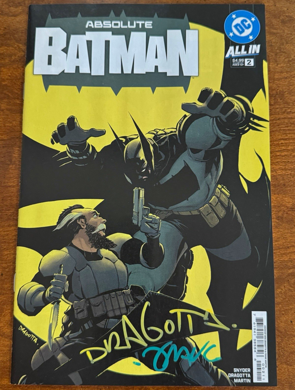 Absolute Batman #2 DC All In Signed  Dragotta and Martin