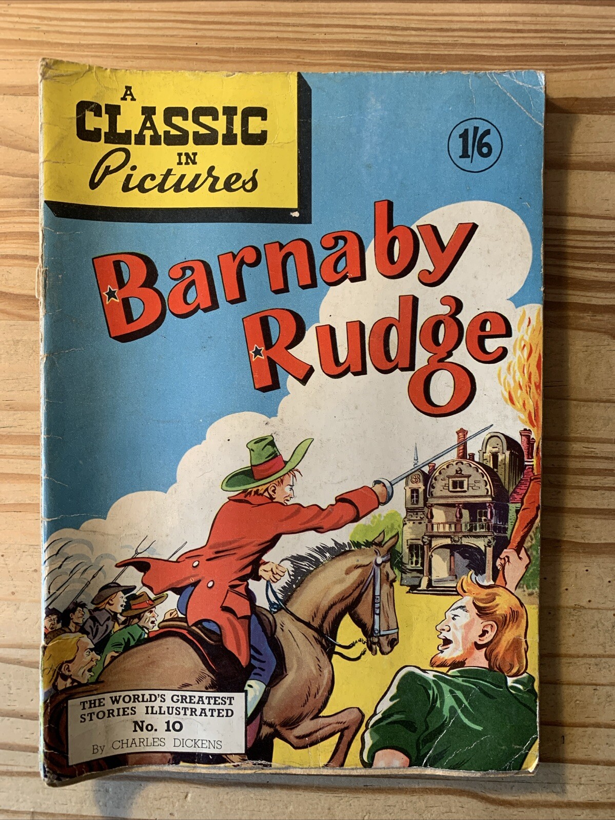 Classic In Pictures #10 Barnaby Rudge UK Edition in fair condition , Circa 1955