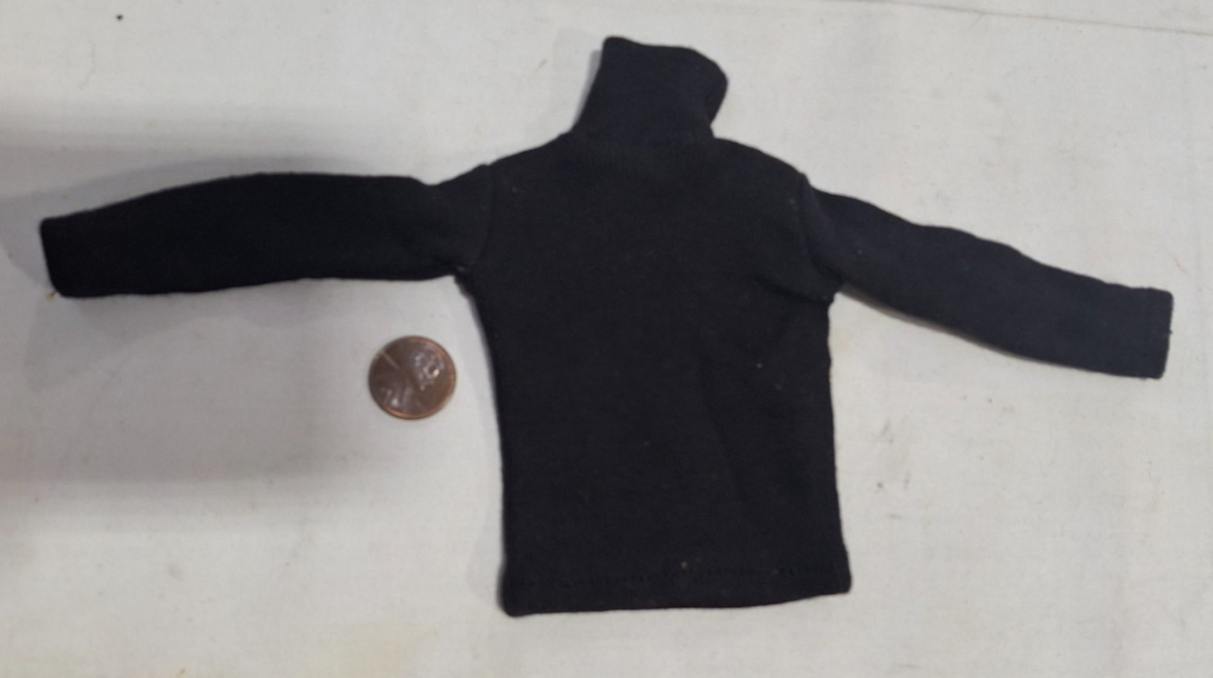 Camicia girocollo nera DAMToys scala 1/6 moderna USA per figure 12" NJ-532