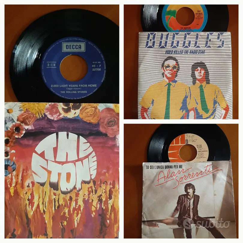 Lotto 3 Vinili 45 Giri Rolling Stones Buggles Hit