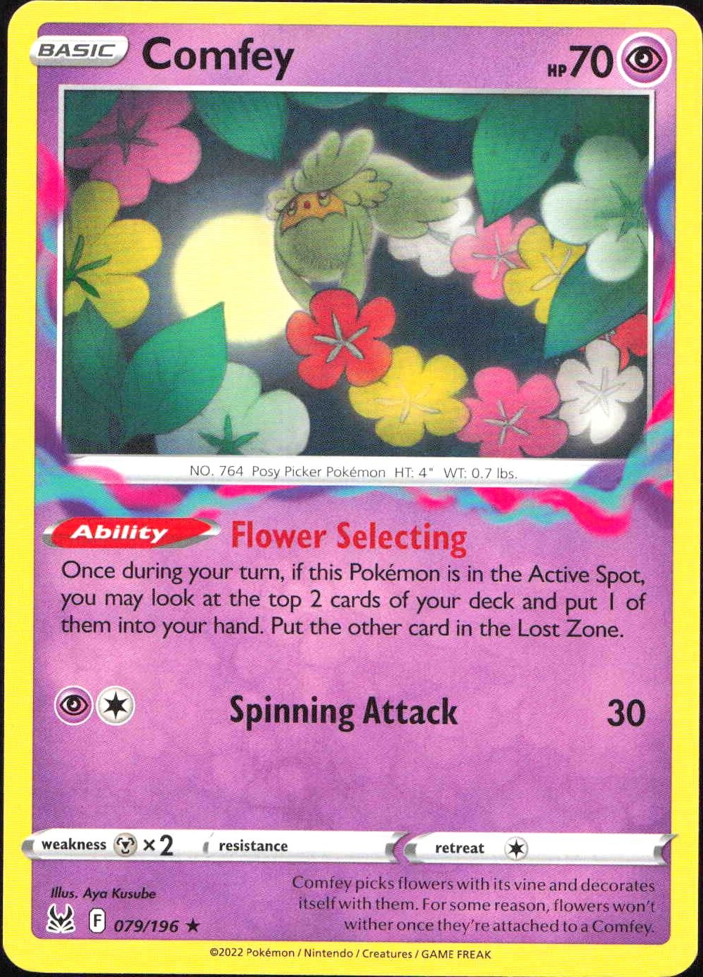 Pokémon Comfey 79/196 Origine Perduta 2022 quasi nuovo