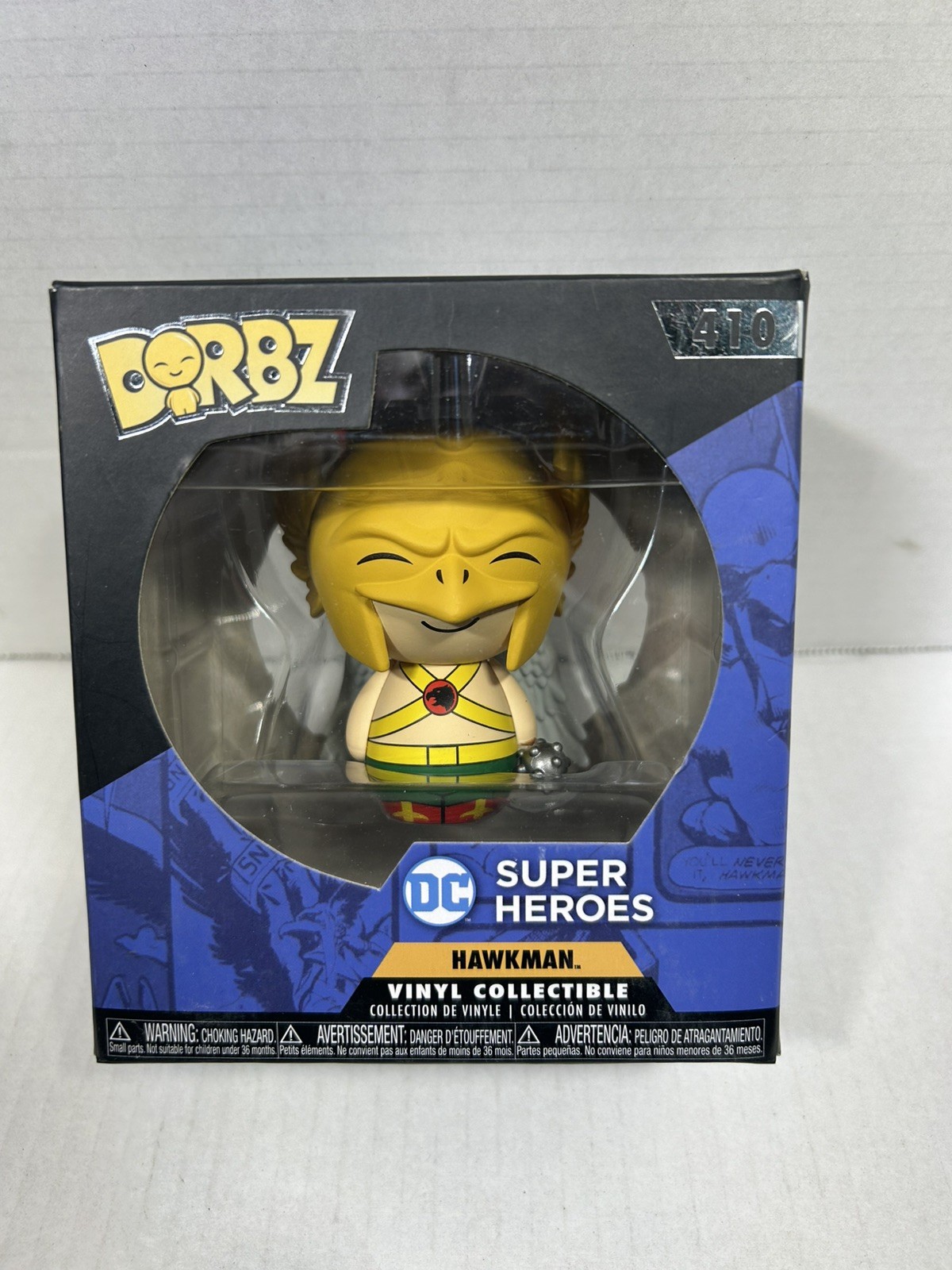 FUNKO DORBZ - HAWKMAN (DC SUPER HEROES, VINYL COLLECTIBLE - #410) BRAND NEW