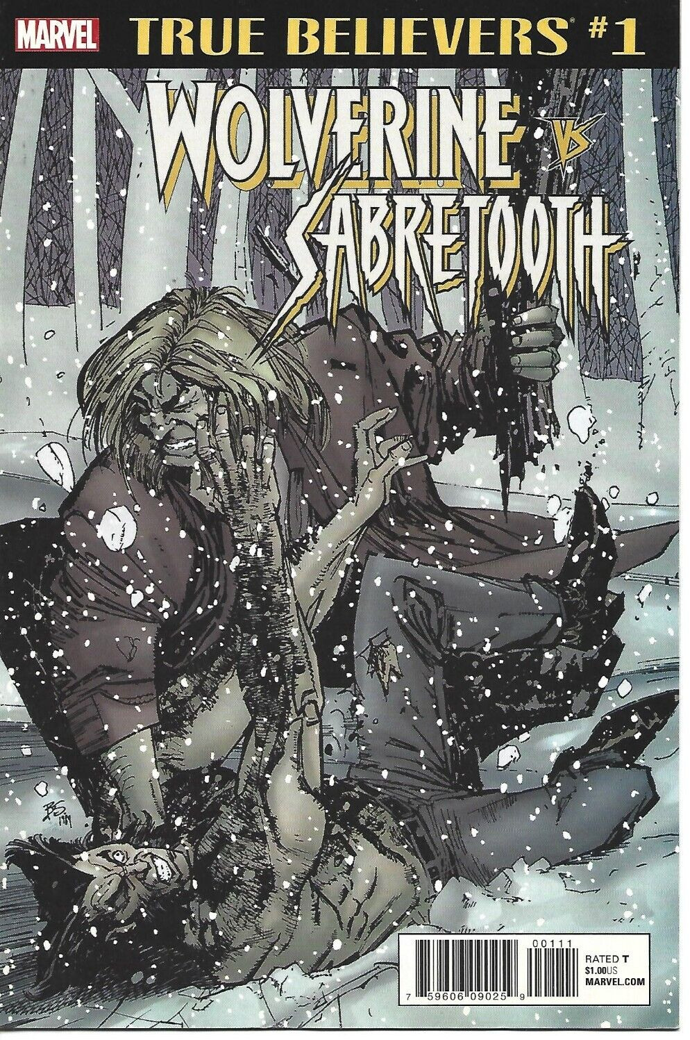 TRUE BELIEVERS WOLVERINE VS SABRETOOTH #1 MARVEL COMICS 2018 BAGGED AND BOARDED