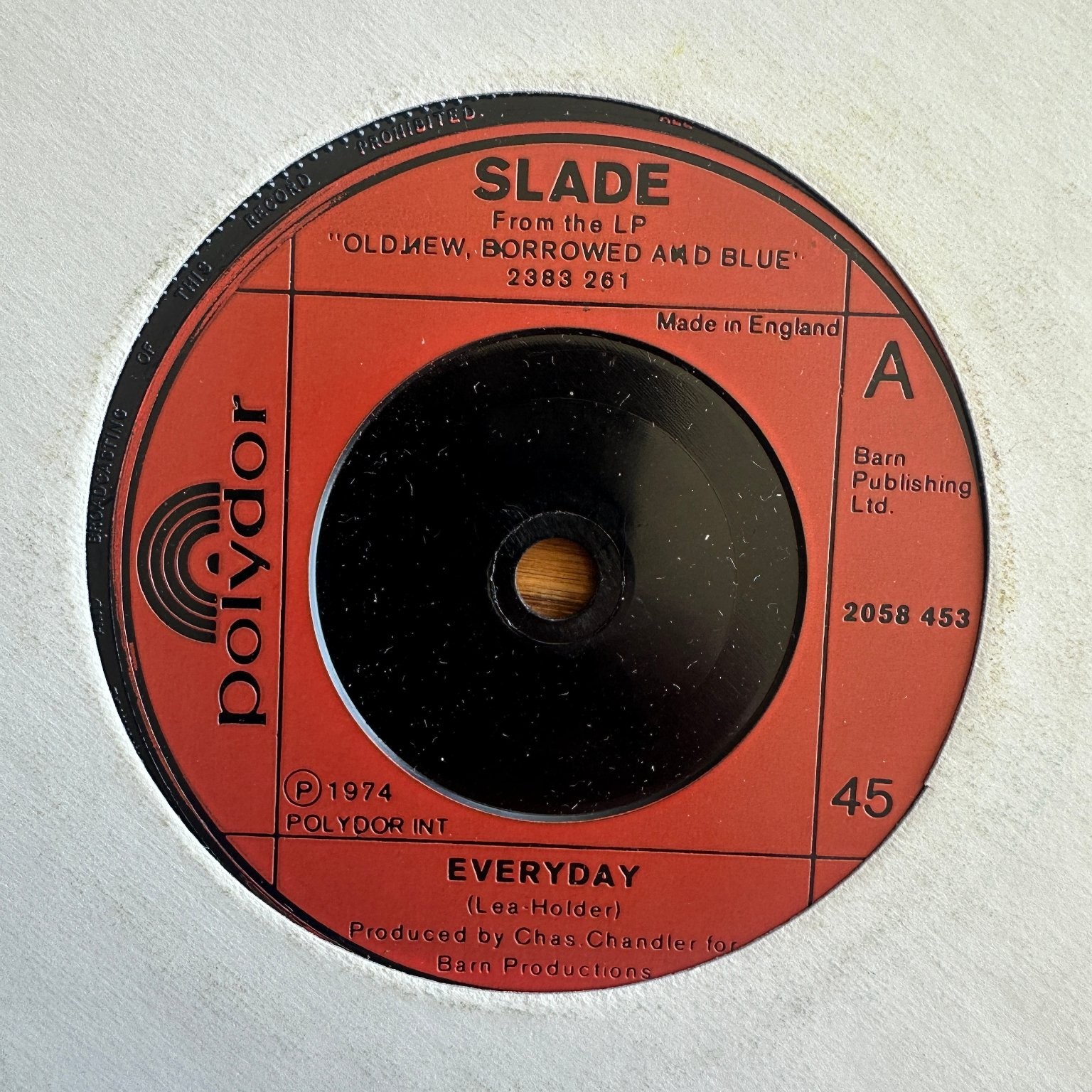 Slade - Everyday / Good Time Gals 7" Record 1974 Polydor Glam Rock 45 RPM