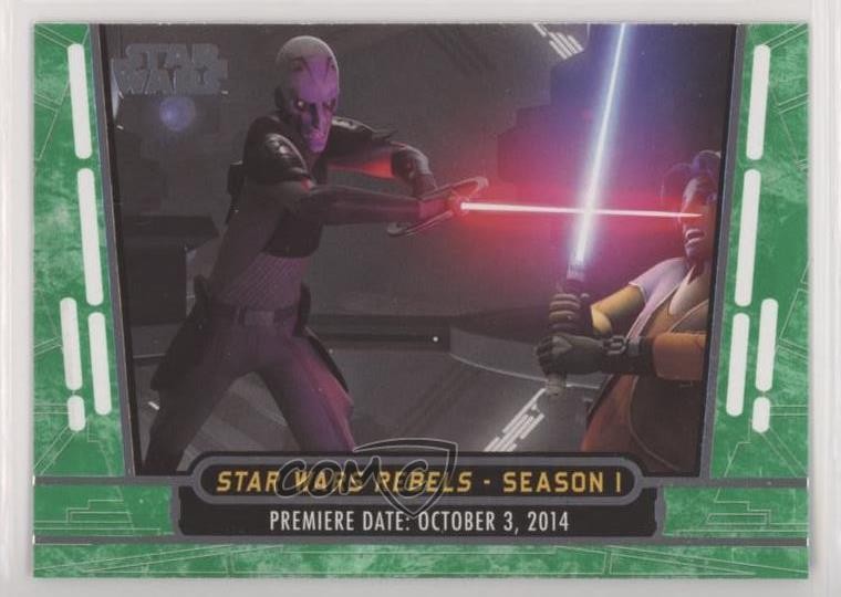 2017 Topps Star Wars 40th Anniversary Green Star Wars Rebels stagione 1 #16 z7j