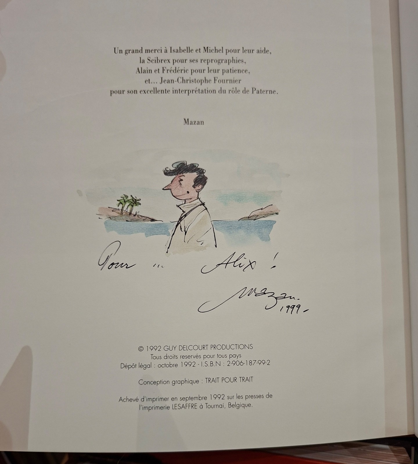 L'hiver d'un monde T.2 Lumière sur le front _ Mazan _Delcourt E.O. 1992 Dédicacé