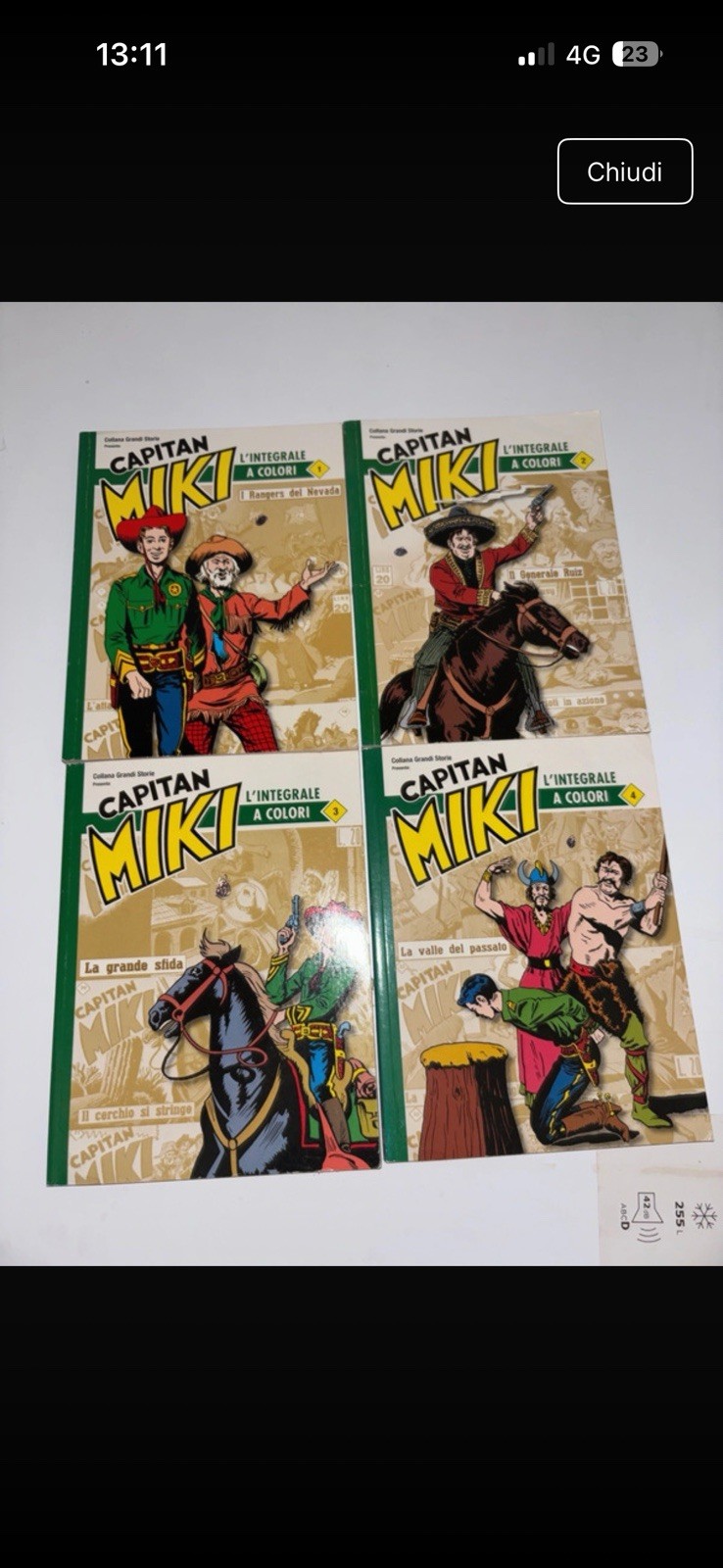 IF Edizioni Capitan Miki Integrale a colori 1-4 ristampa EsseGesse 2009