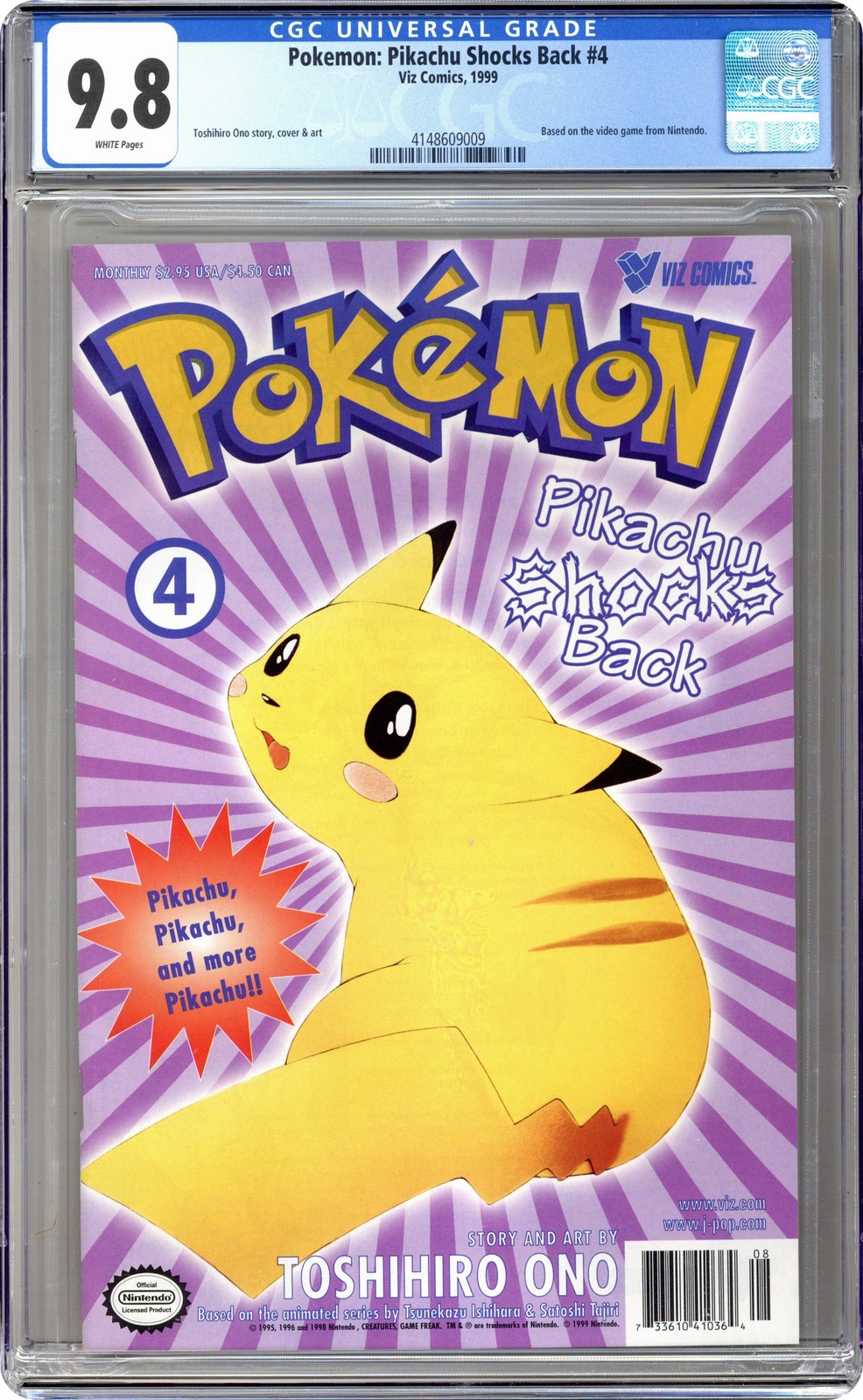 Pokemon Parte 2 Pikachu Shocks Back #4 CGC 9.8 1999 4148609009