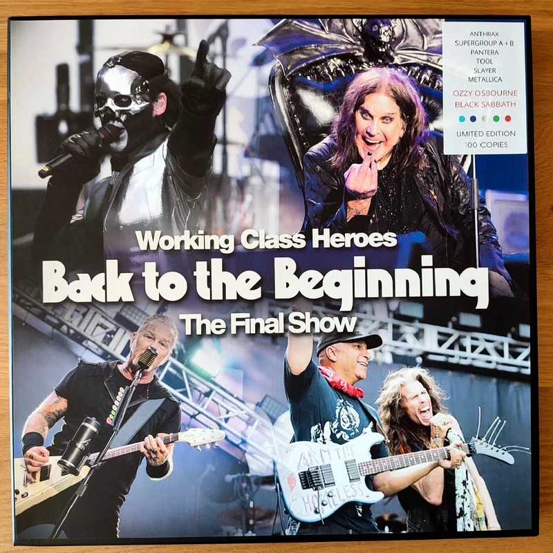 Back to the Beginning (Black Sabbath, Ozzy Osbourne, Metallica, Tool, Slayer) rare live box 5 LP