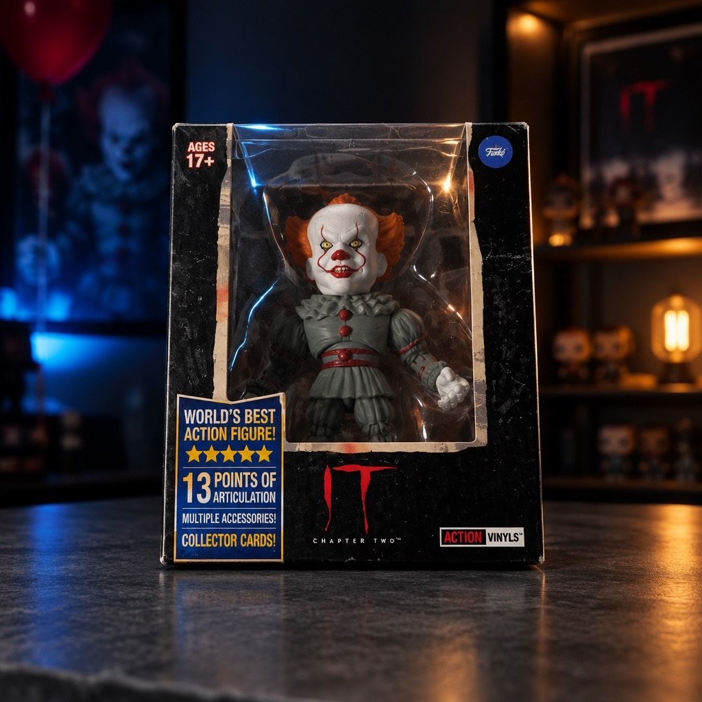 The Loyal Subjects IT Pennywise 3.25 action figure in vinile horror in scatola TLS