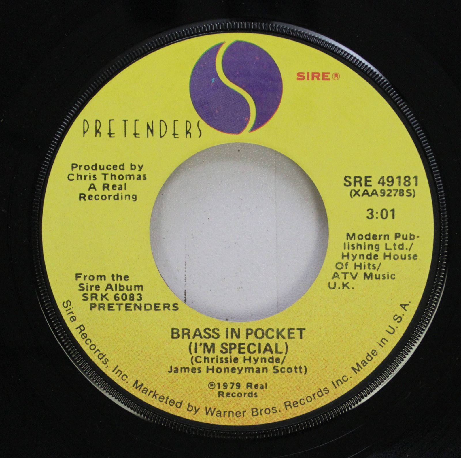 Rock 45 I Pretenders - Brass In Pocket (Sono Speciale) / Space Invader Su Sire