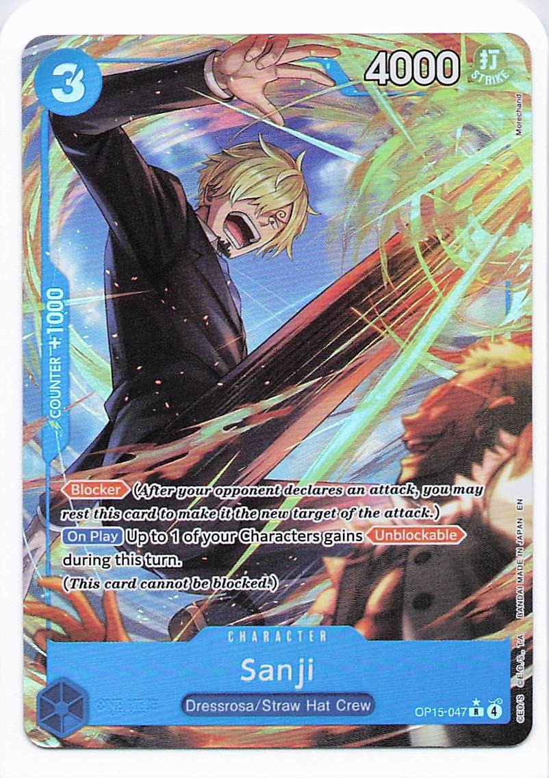 Sanji (Alternate Art) OP15-047 Avventura sull'isola di Kami R - Pezzo unico - quasi nuovo