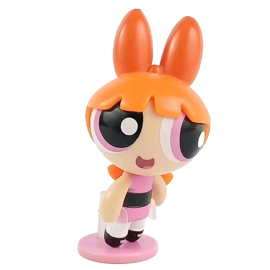 Rara minifigure Blossom 2" con supporto bambola Powerpuff Girls Cartoon Network