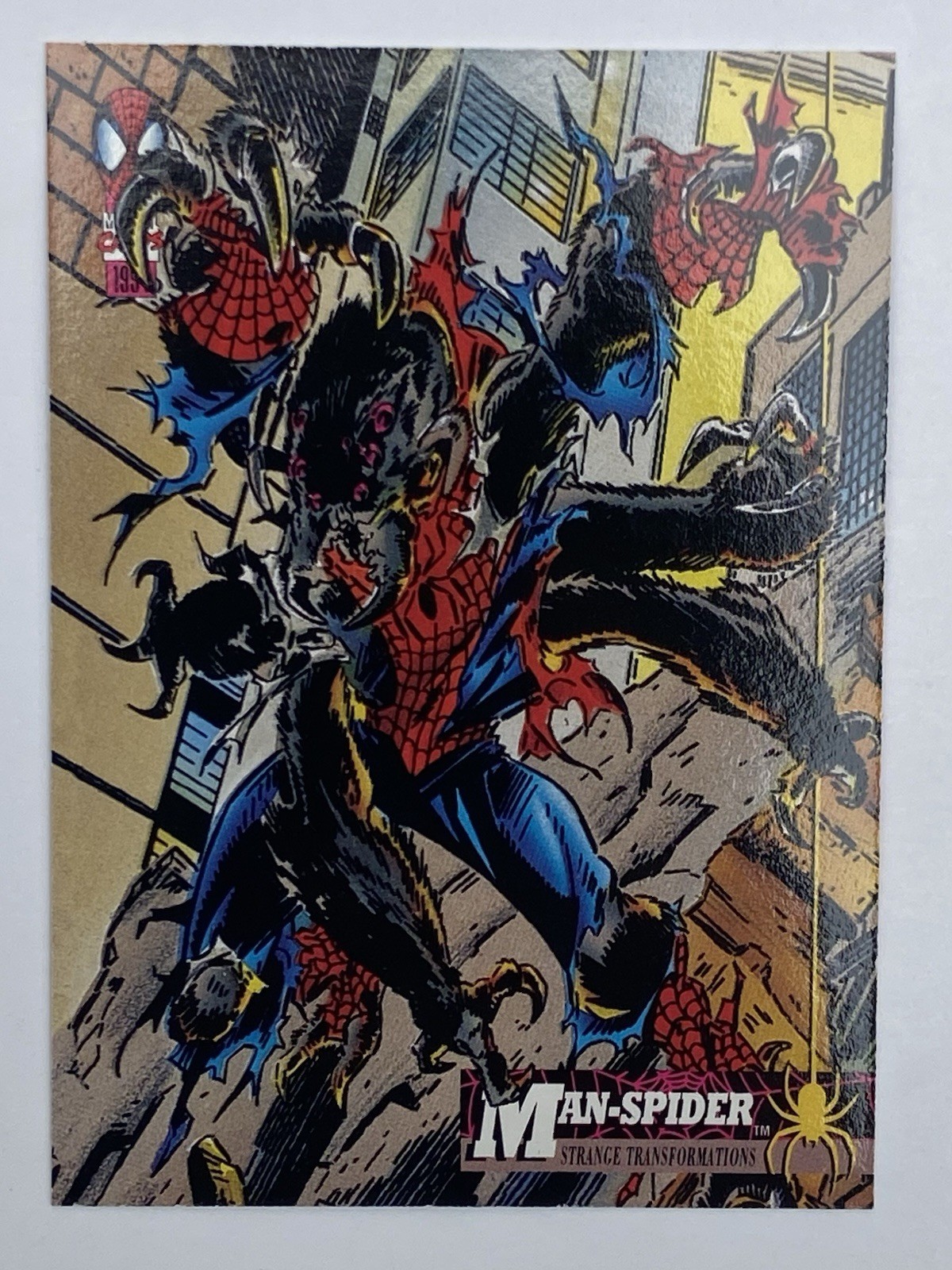 1994 Fleer Spider-Man Man-Spider #22 Marvel Trading Card Strange Transform