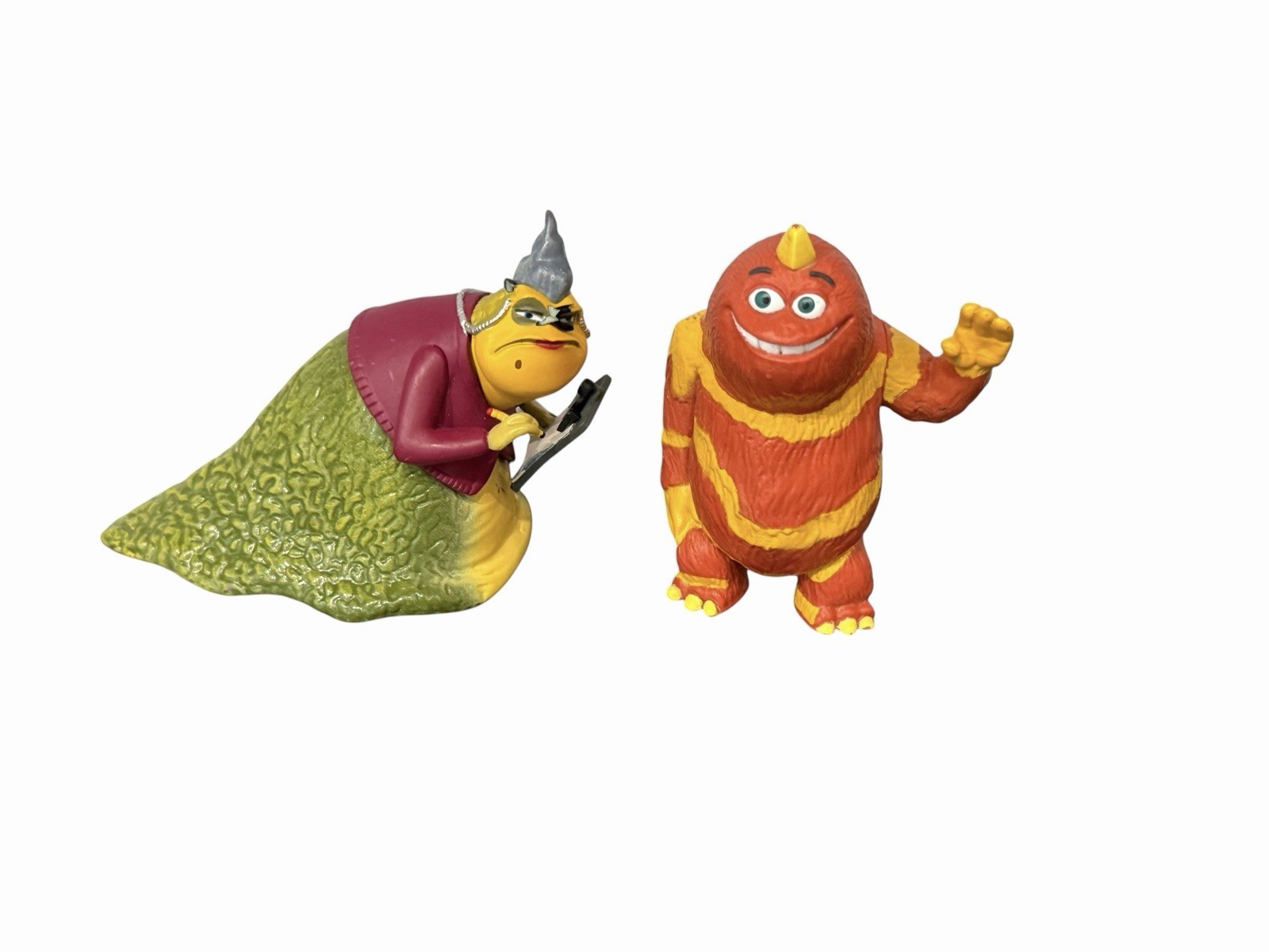 Monsters Inc 4” George Sanderson & 3” ROZ Slug PVC figure cake topper