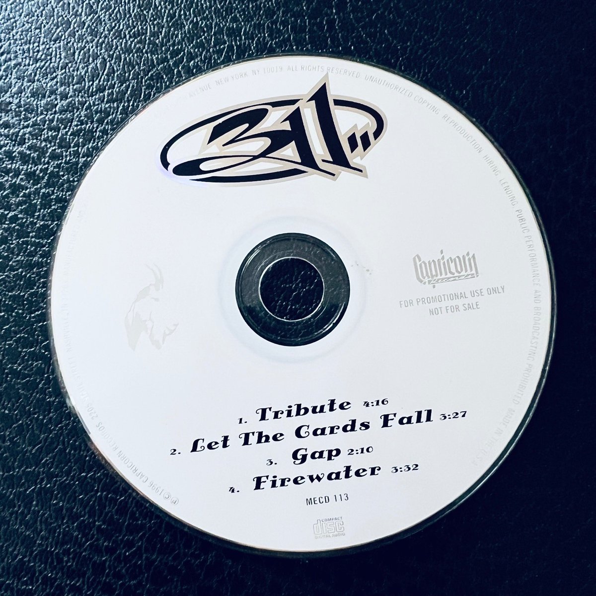 311 Tribute Gap Firewater Promo Used CD NO CASE 1996 Alternative Rock Capricorn