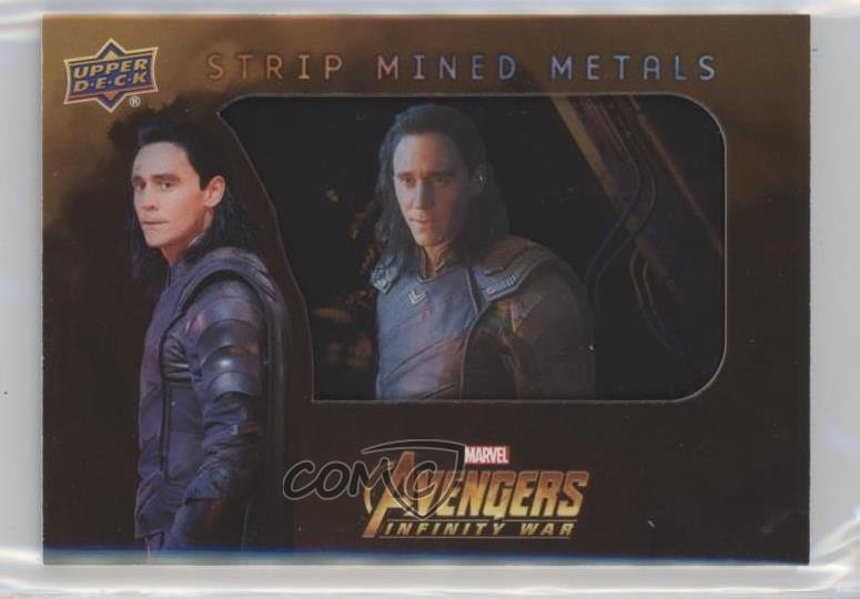 2018 Upper Deck Marvel Avengers Infinity War Strip Mined Metals Loki #SMM15 0kg8