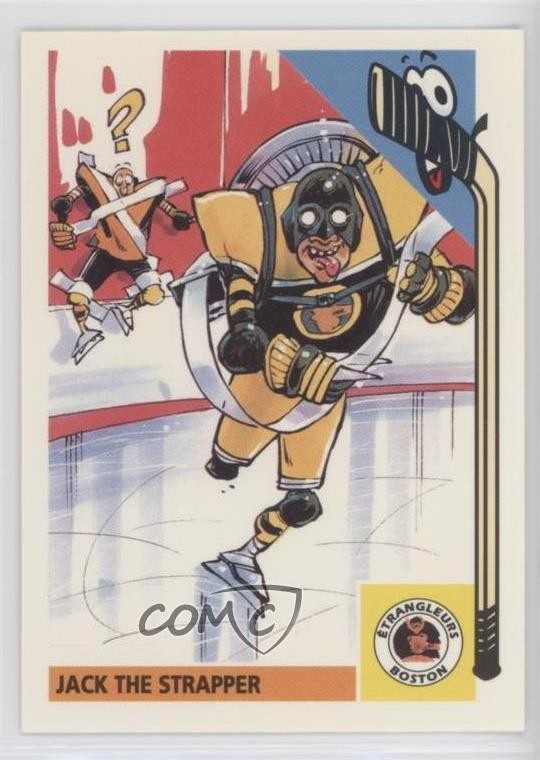 1992 Panini French Les Fous Du Hockey Freaks Jack the Strapper #7 3c7