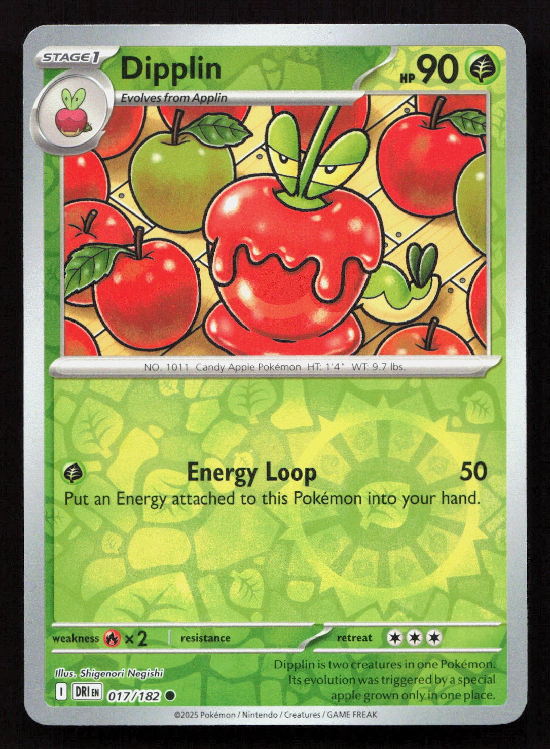 DIPPLIN 017/182 POKEMON RIVALI DESTINATI Reverse Holo
