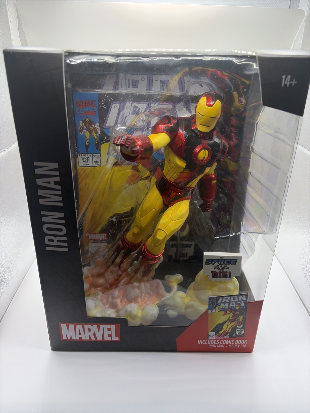 NUOVO 2025 McFarlane Toys Marvel scala 1:6 Iron Man statua e fumetto # 256