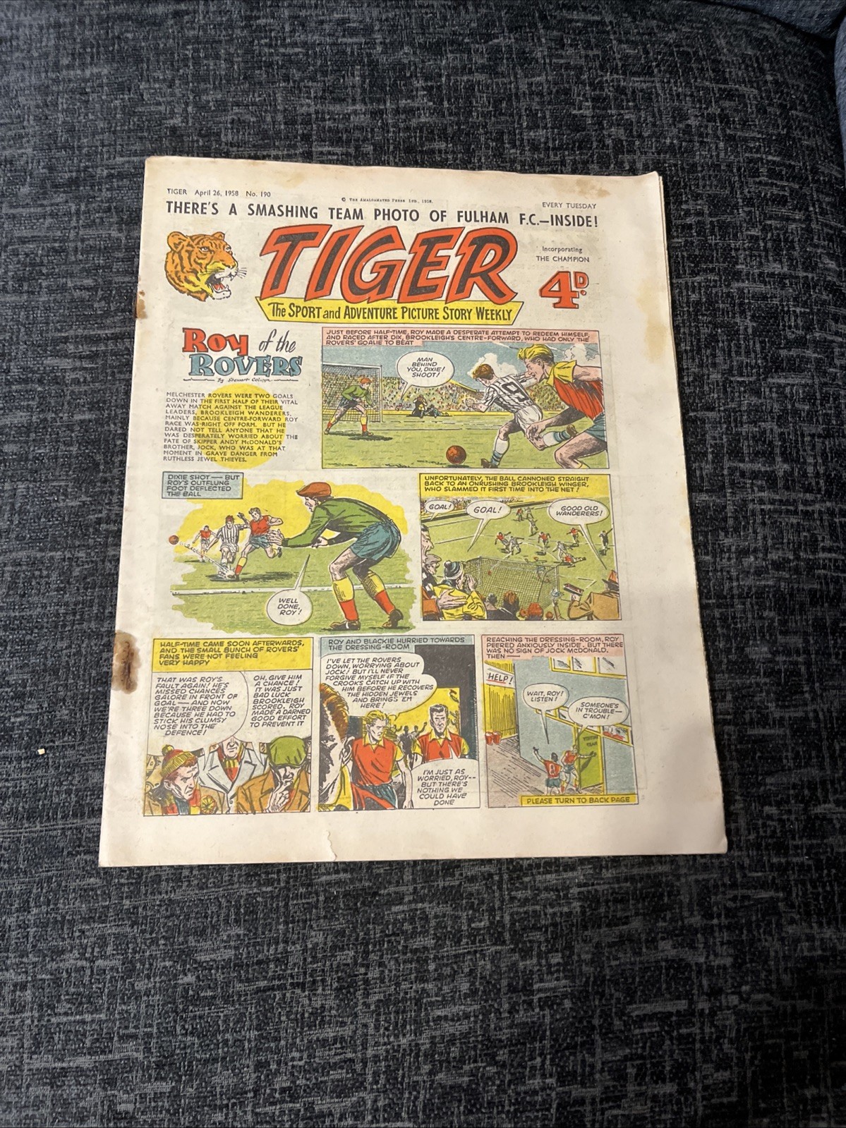 Tiger Comic - #190 - 26 April 1958 - Fulham