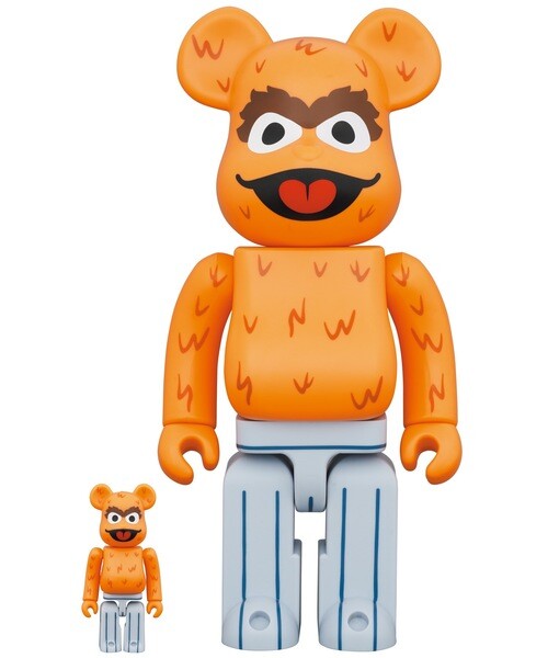 Figurina BE@RBRICK OSCAR The GROUCH The Original Orange Fur Ver 100 400% Bearbrick